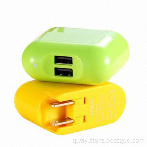 OEM/ODM Dual USB AC Adapter/Wall Charger for Mobile Phone